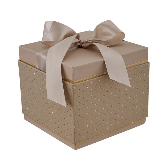 CREAM SCATOLA QUADRATA GRANDE 18.4X18.4X16.2